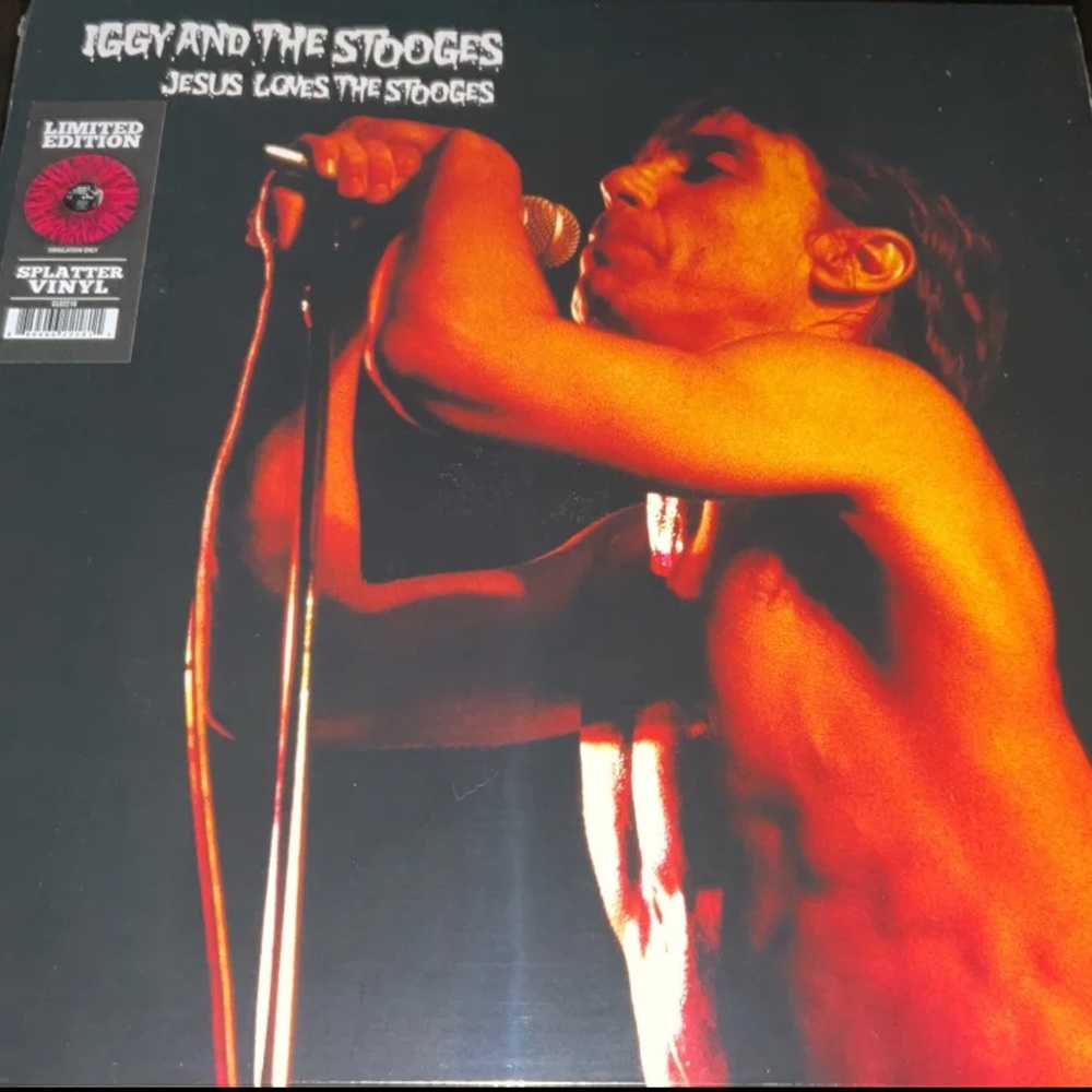 Iggy Pop & The Stooges - Jesus Loves The Stooges Black & Red Splatter Vinyl